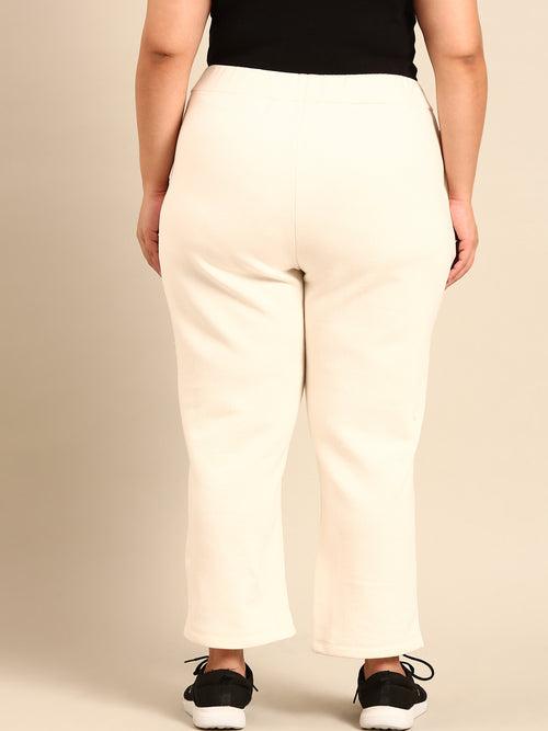 White Soft, Comfortable Lounge Track Pant