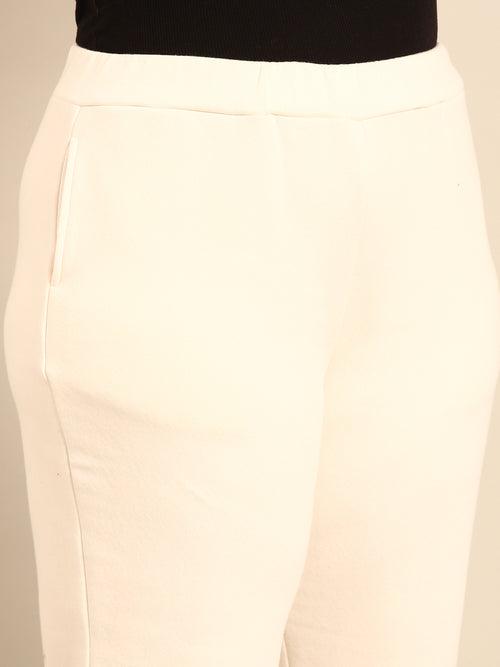 White Soft, Comfortable Lounge Track Pant