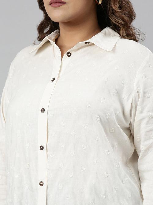 White Embroidery Shirt