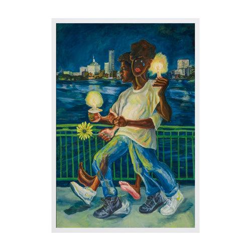 Anthony Peyton Young, Candlelight Vigil, 2021; Limited Edition Print