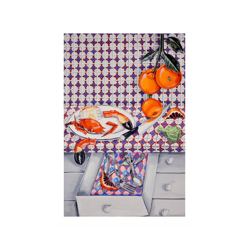 Nikki Maloof, Crab and Oranges, 2022; Limited Edition Print