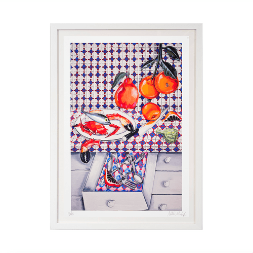 Nikki Maloof, Crab and Oranges, 2022; Limited Edition Print