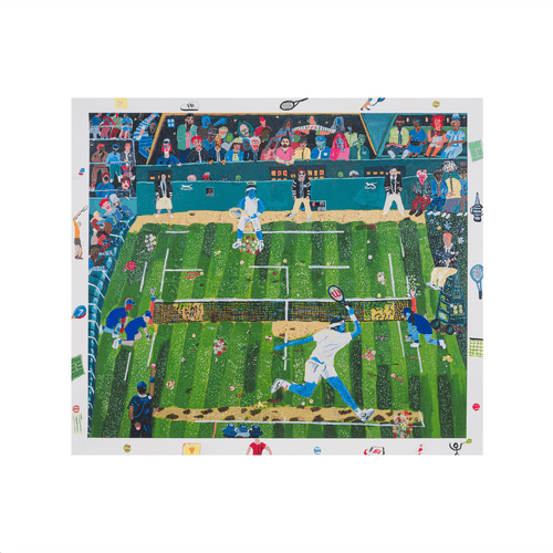 Shaun Ellison, Nadal vs. Federer, Wimbledon 2008, 2022; Limited Edition Print