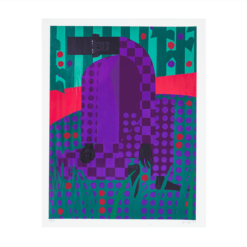 Jon Key, Man in the Violet Dreamscape No. 5, 2023; Hand-Embellished, Signed, and Numbered Limited Edition Print