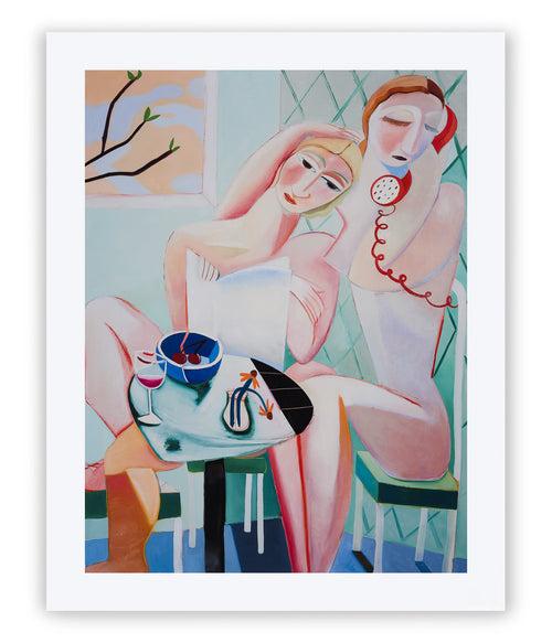 Danielle Orchard, New Etiquette, 2020; Hand-Embellished Limited Edition Print