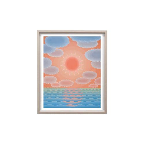 Amy Lincoln, Blue and Orange Seascape, 2021; Signed and Numbered Limited Edition Print