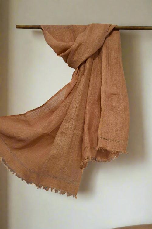 Pure Linen Stole | Sunkissed Peach