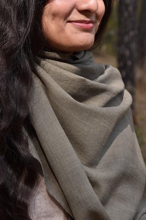 Pure Woolen Shawl | Grey