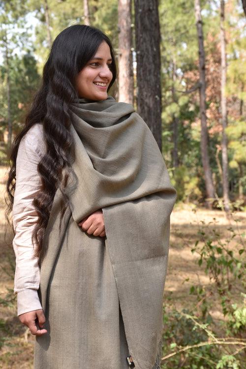 Pure Woolen Shawl | Grey