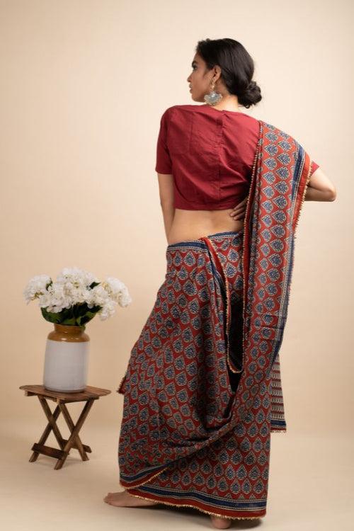 The Red Secret saree