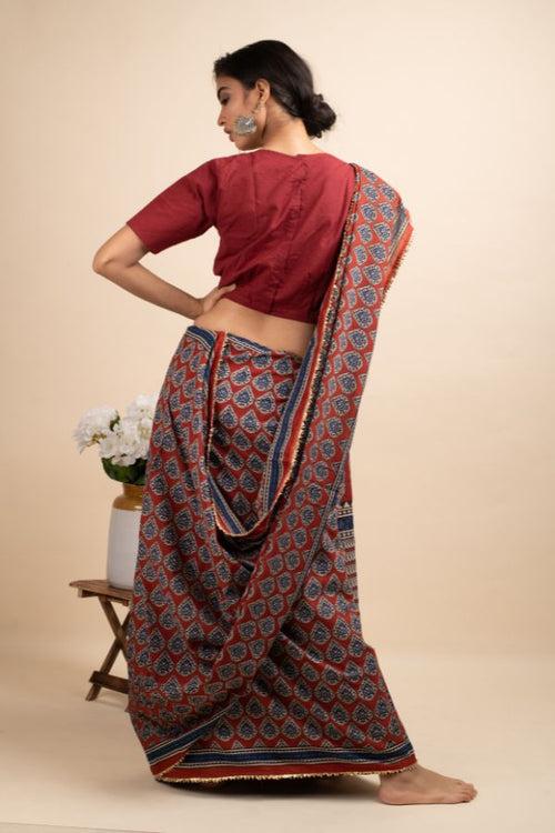 The Red Secret saree