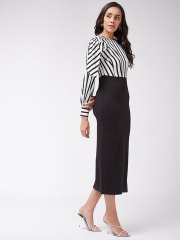 Monochromatic Stripped Dress