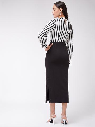 Monochromatic Stripped Dress