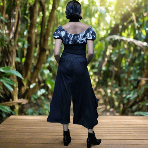 Printed Off Shoulder Top With Pants