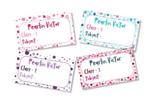 Book Labels - Polka Party