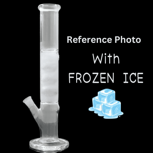 12 INCH GLASS BONG BULB WITH ICE-FREEZE