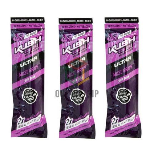 KUSH CONICAL HERBAL PREROLLED WRAPS ULTRA - MIXED GRAPE