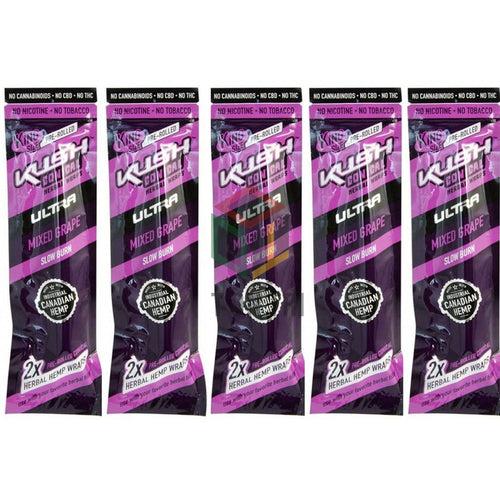 KUSH CONICAL HERBAL PREROLLED WRAPS ULTRA - MIXED GRAPE