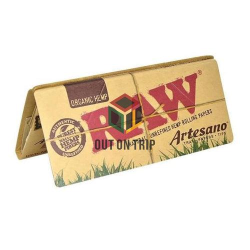 Raw Organic Artesano - Rolling Paper with Tray and Tips