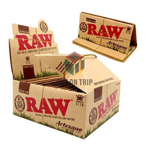 Raw Organic Artesano - Rolling Paper with Tray and Tips