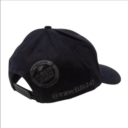 RAW HAT BLACK LOGO WITH POKER AND ZIP-LOCK SECRET POCKET