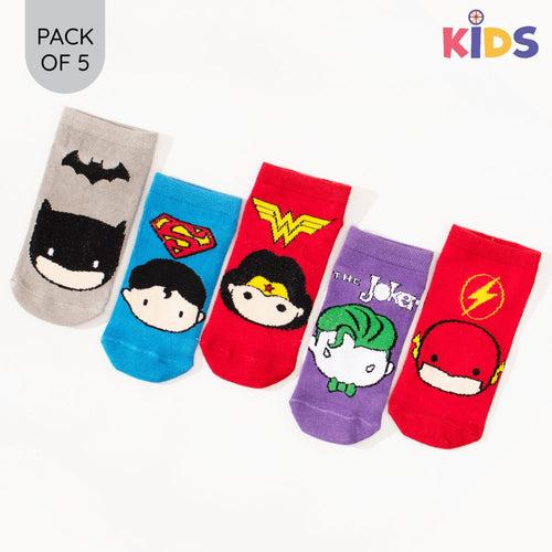 Kids: DC Superheroes Ankle Socks (Pack of 5)