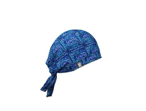 Surgery Blue Spark Scrub Cap