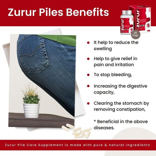 Zurur Piles Ayurvedic Pills- Helps in Digestion and Hemorrhoid (Pack of 2)