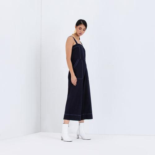 The Alexandria Navy Wide Leg Jumpsuit