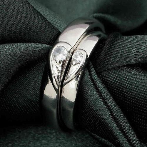 Conjoint Heart Couple Rings