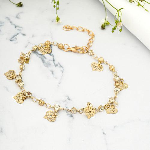 Golden Heart Anklet