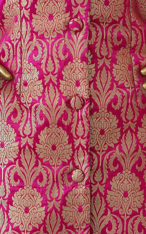 Fuchsia Brocade Pant-Suit Co-ord Set