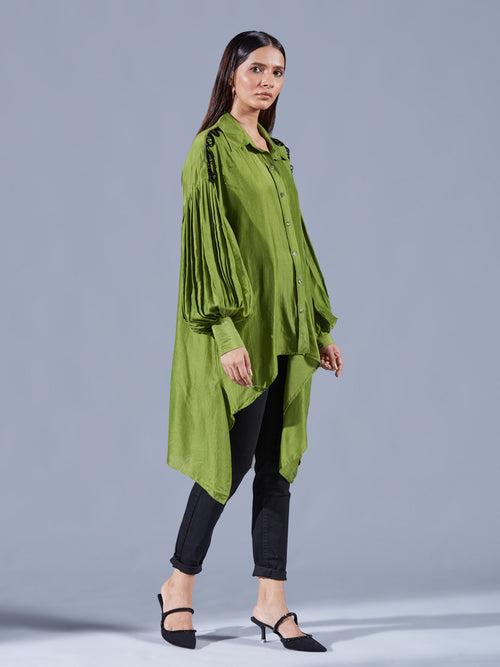 Fern Green Asymmetric Shirt