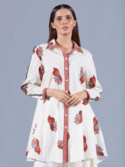 Neoma Curved Hem Shirt Set