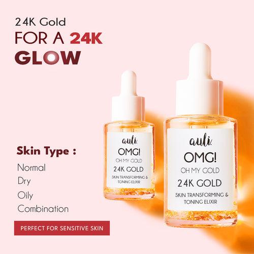 24K Gold Flakes Facial Oil - OMG