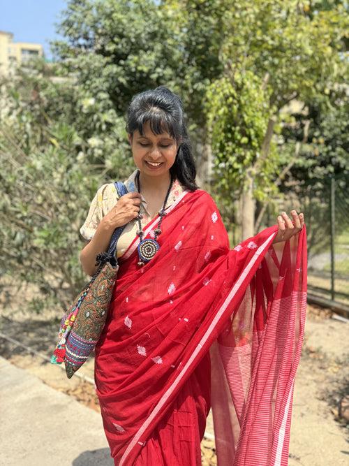 Ramya - jacquard buta cotton saree