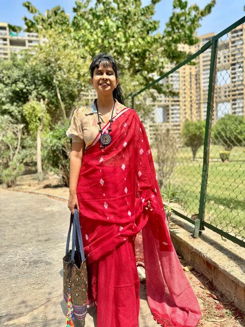 Ramya - jacquard buta cotton saree