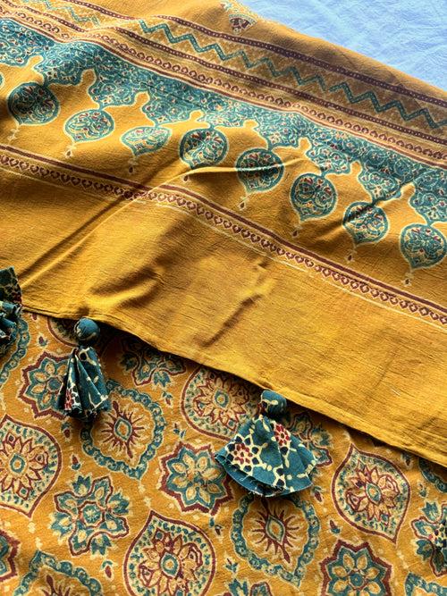 Raksha - vegetable dyed Ajrakh cotton saree