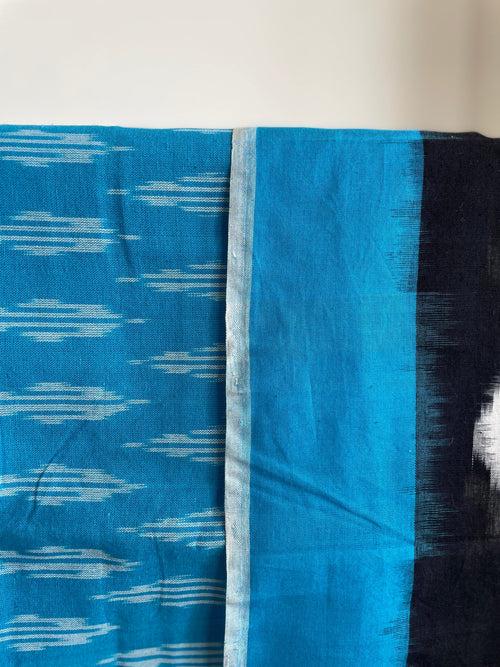 2pc Pochampally Ikat Cotton Suit Material with Double Ikat Dupatta