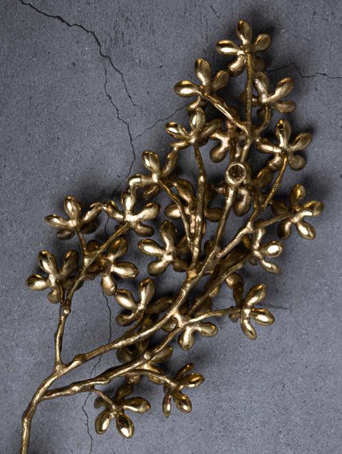Exclusive Brass Curio - Pagoda Wall Flowers (Large)