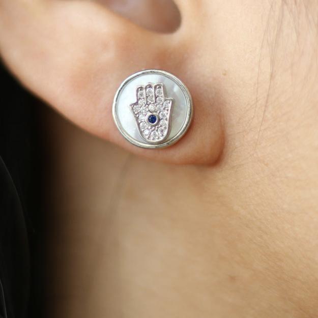 Hamsa Stud Earrings