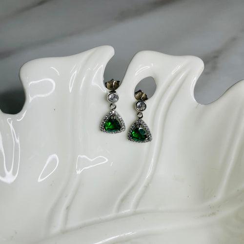 Deep Green Dangling Earrings