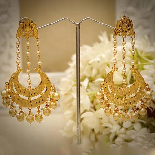 Nazm - 22K Gold Plated Jhumka