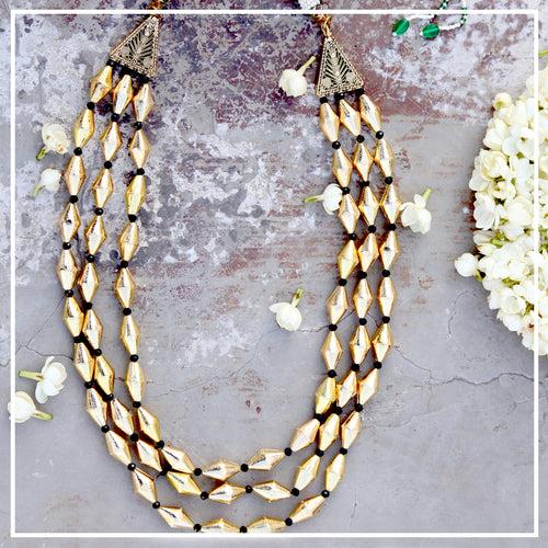 Dholki - Gold Finish Long Necklace