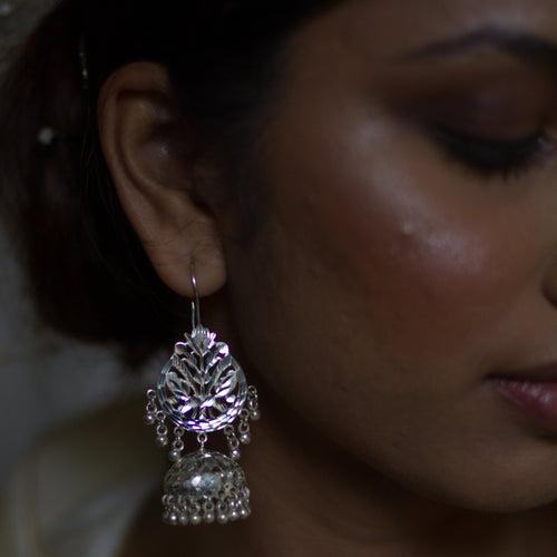 Baani - Shiny Silver Earrings