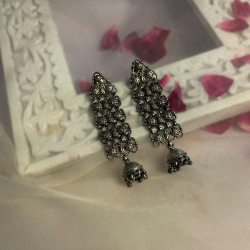 Nargis - Oxidised Jhumka