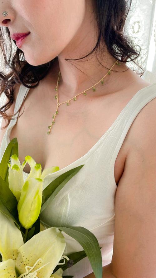 Green Dahlia - 22K Gold Plated Necklet