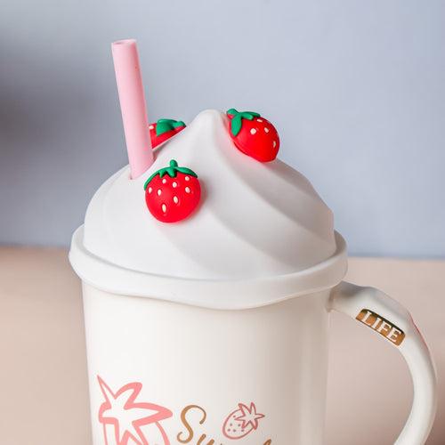 Strawberry Sweet Life Mug With Lid And Straw 380 ml