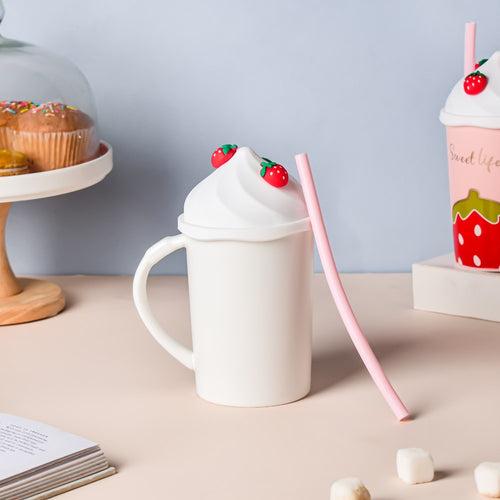 Strawberry Sweet Life Mug With Lid And Straw 380 ml