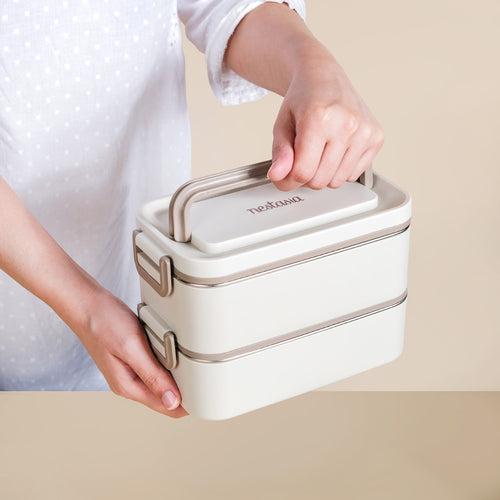 Ninja Airtight Double Decker Bento Lunch Box Matte Beige 2000ml